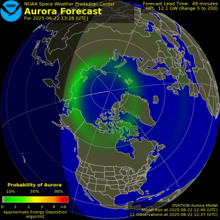 Current Northern hemispheric power input map