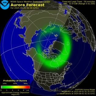 Current Northern hemispheric power input map