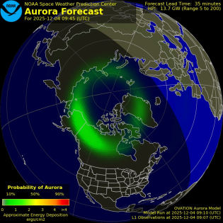 Current Northern hemispheric power input map