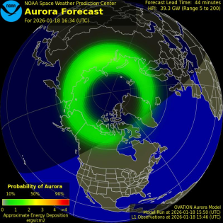 Current Northern hemispheric power input map
