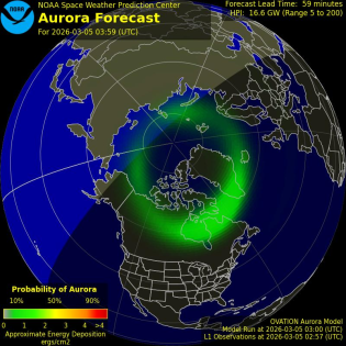 Current Northern hemispheric power input map
