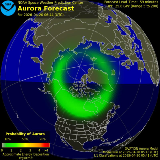 Current Northern hemispheric power input map