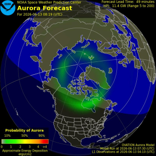Current Northern hemispheric power input map
