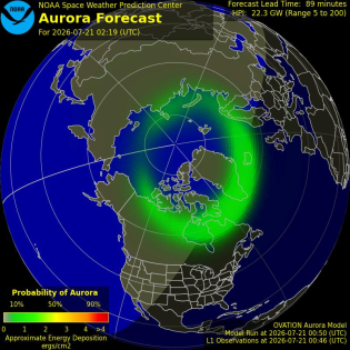 Current Northern hemispheric power input map