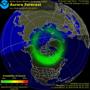 Current Northern hemispheric power input map