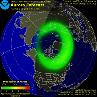 Current Northern hemispheric power input map